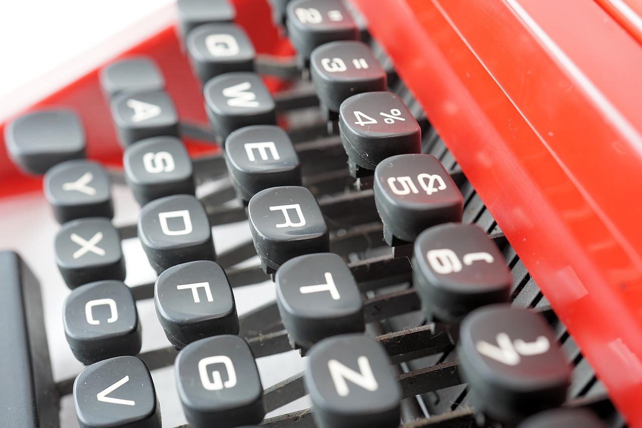 vintage typewriter closeup